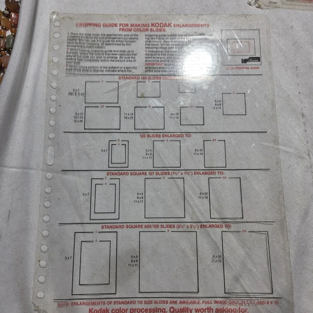 Vintage Kodak Cropping Guides Idea Book and Color Enlargement Sample Lot